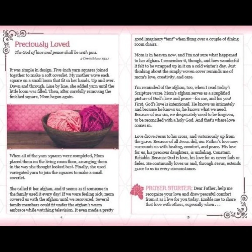 Precious & Dearly Loved Devotion Book Bookmark pen